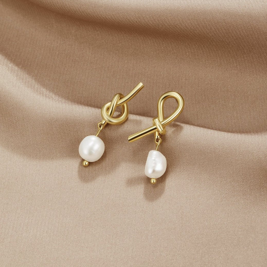 Theresa-Sophie – Orecchini in argento con forma curva
