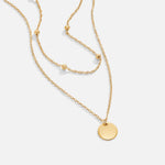 Annalena – Collana dorata doppia con pendente