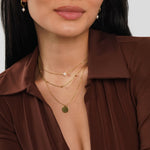 Annalena – Collana dorata doppia con pendente