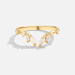 Johana – Anello placcato oro dalla forma aperta e curva.