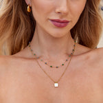 Veronika – Collana dorata con pietra lucente