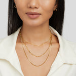 Josefine – Collana dorata a tre strati con maglie delicate