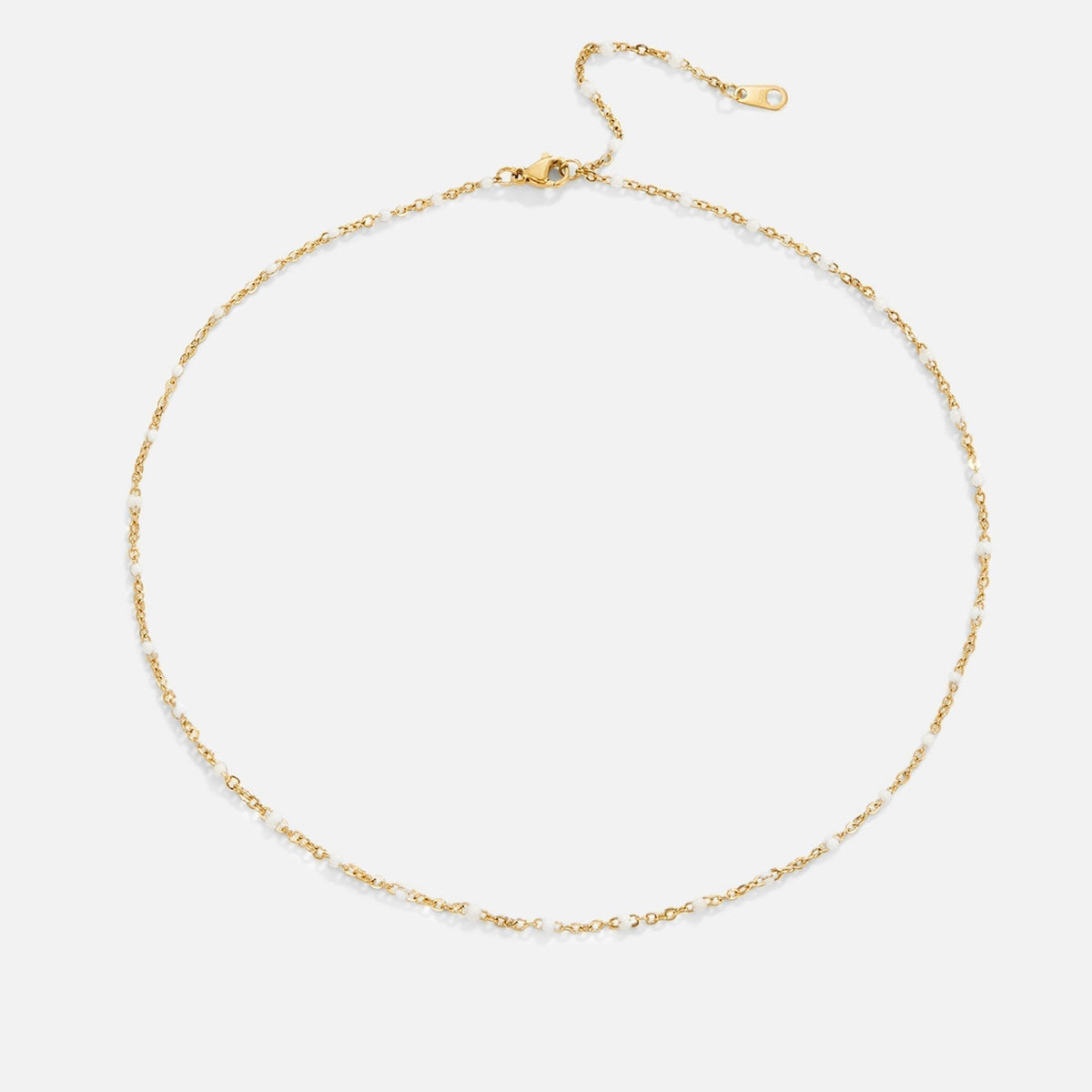 Sabina – Collana girocollo in oro fino con mini-perle.