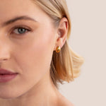 Frieda – Orecchini in oro con curvatura rotonda.