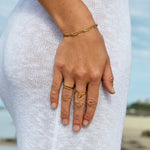 Bracciale in oro con perline