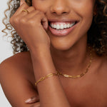 Bracciale in oro con perline