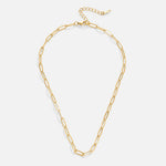 Leonora – Collana dorata con struttura a maglie