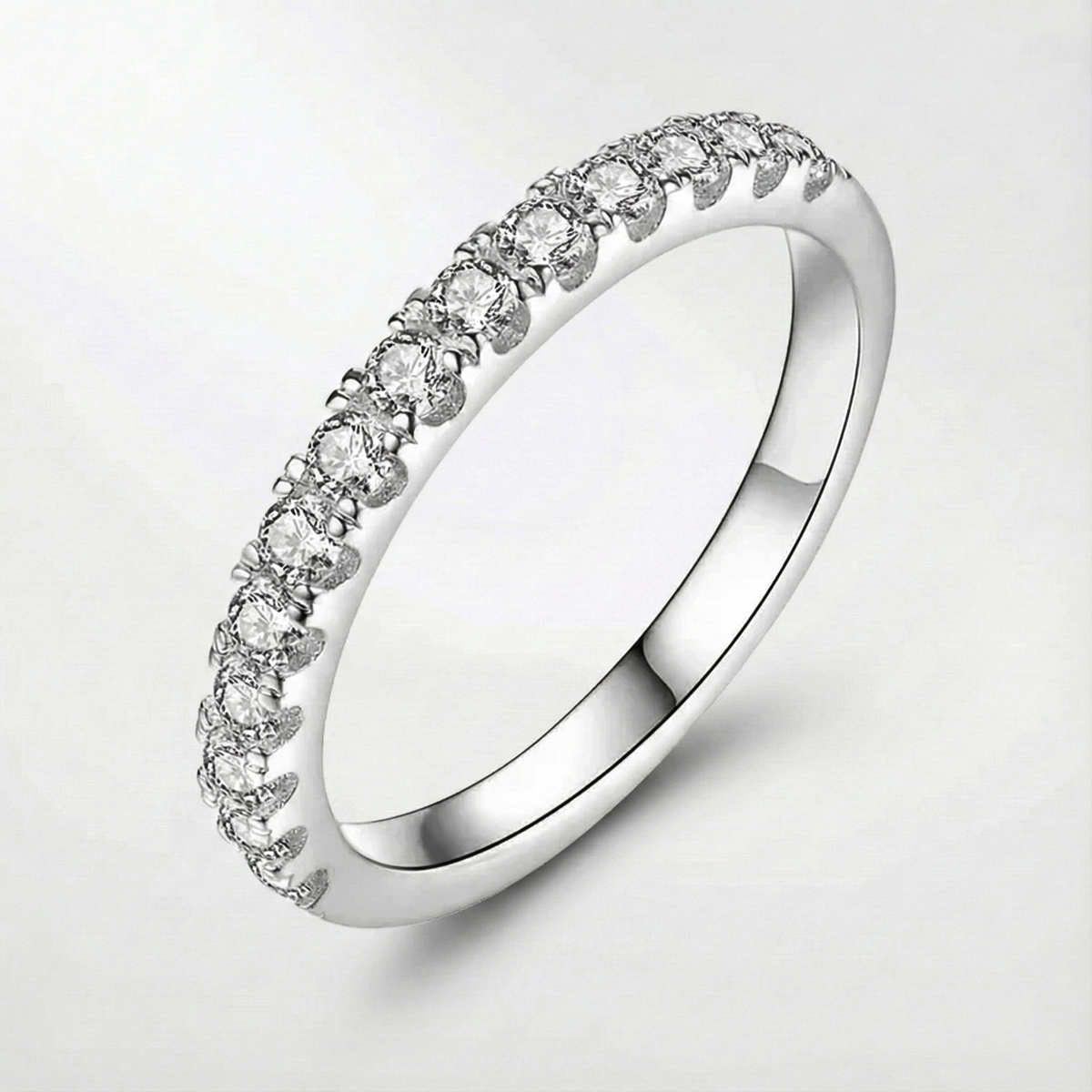 Anello nuziale con moissanite