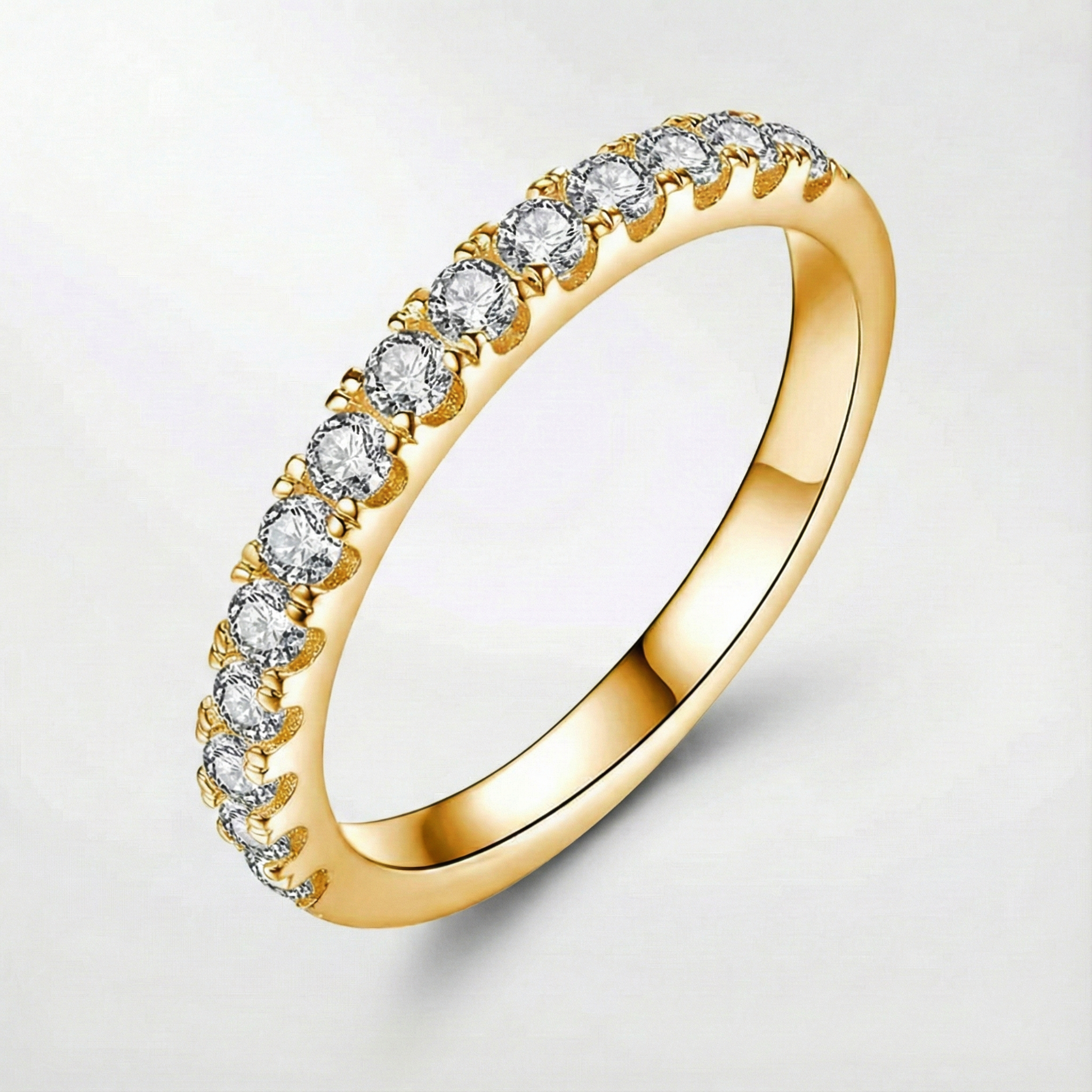 Anello nuziale con moissanite