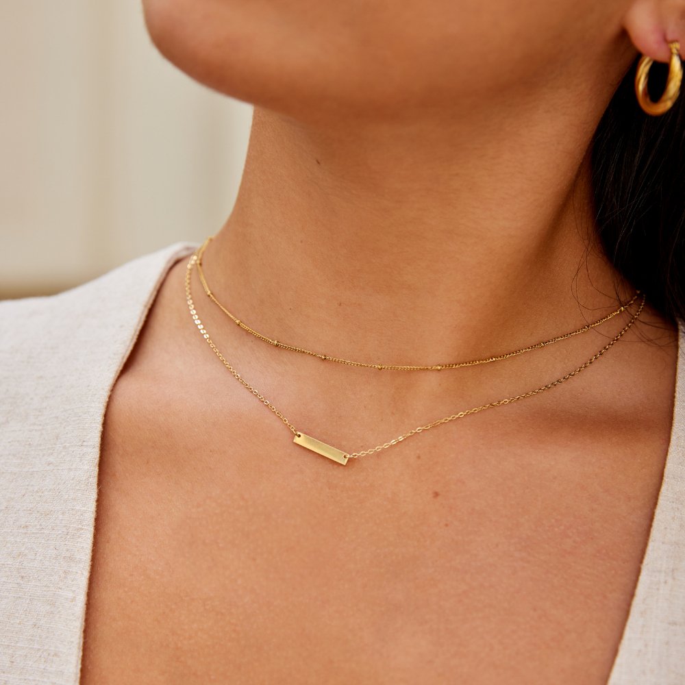 Helene – Collana dorata con piccole maglie