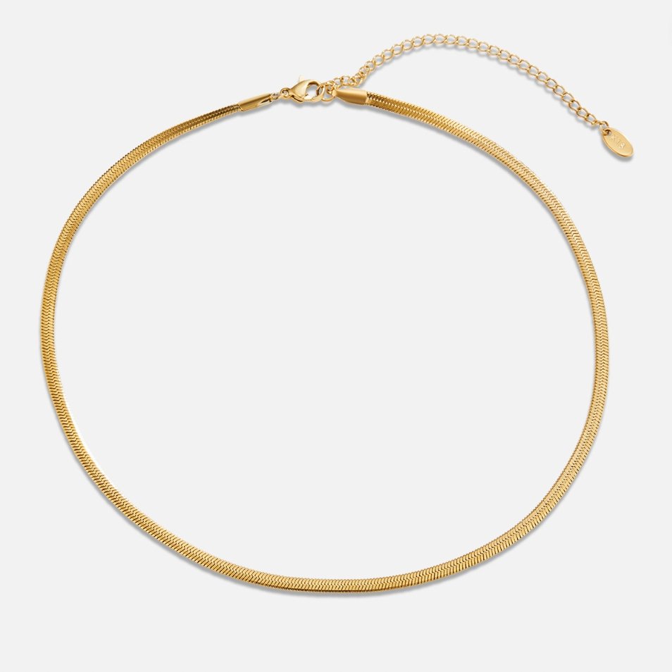 Luzia – Collana dorata a serpente con delicata lucentezza
