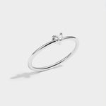 Carlotta – Anello sottile in argento con linea delicata