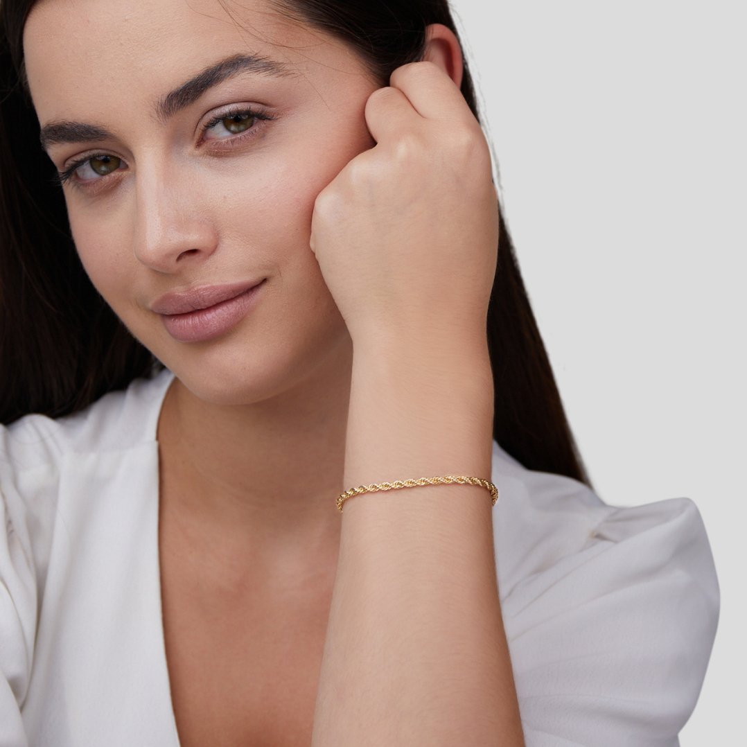 Isabela - Bracciale chic in oro intrecciato