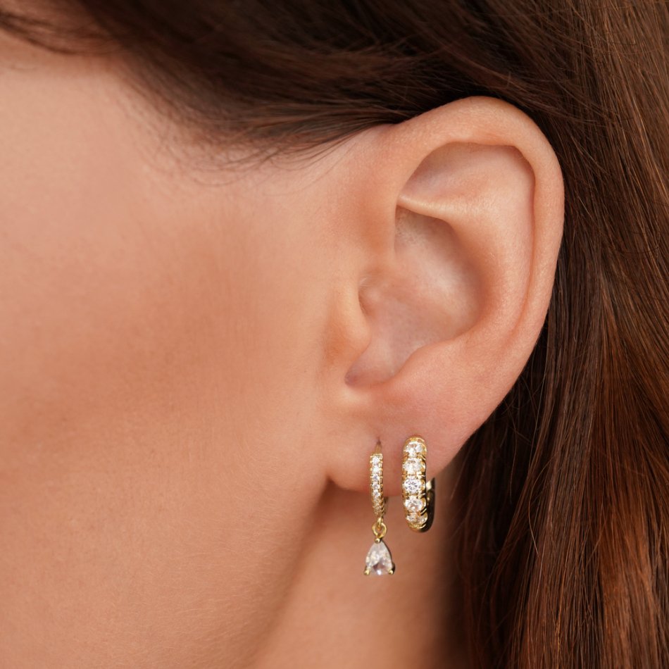 Magdalena – Orecchini in argento con cerchio aperto.