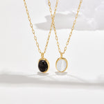 Marina – Collana dorata con pietra blu
