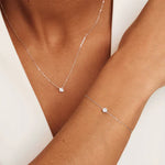 Bracciale Klára con pietra moissanite